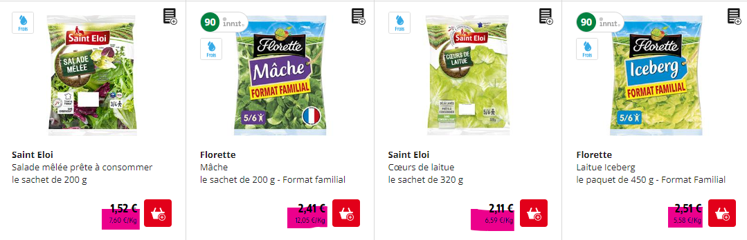 salade en poche